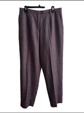 Pendleton Womens Purple Wool Pants Size 16 Plum Brown Vintage